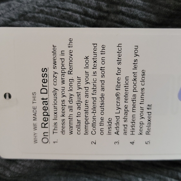 NWT LULULEMON ON REPEAD DRESS HCDG LW8A75S Size 2 - Picture 7 of 11
